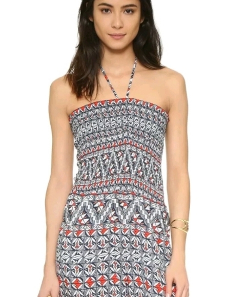 tory burch smocked jumpsuit